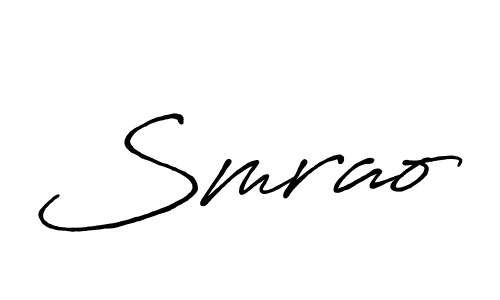 Use a signature maker to create a handwritten signature online. With this signature software, you can design (Antro_Vectra_Bolder) your own signature for name Smrao. Smrao signature style 7 images and pictures png