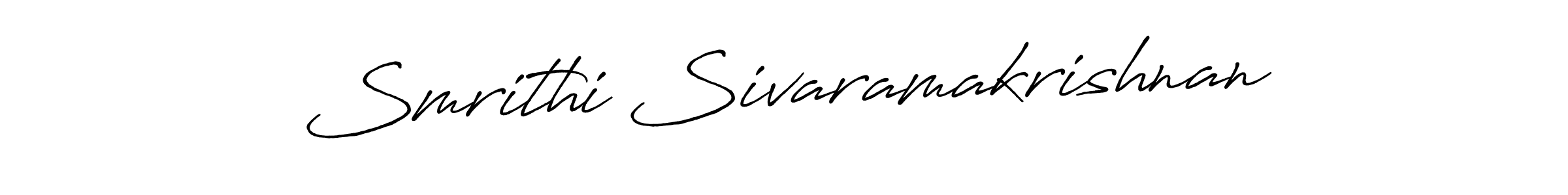 Design your own signature with our free online signature maker. With this signature software, you can create a handwritten (Antro_Vectra_Bolder) signature for name Smrithi Sivaramakrishnan. Smrithi Sivaramakrishnan signature style 7 images and pictures png