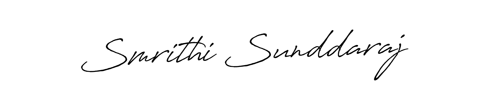 Create a beautiful signature design for name Smrithi Sunddaraj. With this signature (Antro_Vectra_Bolder) fonts, you can make a handwritten signature for free. Smrithi Sunddaraj signature style 7 images and pictures png