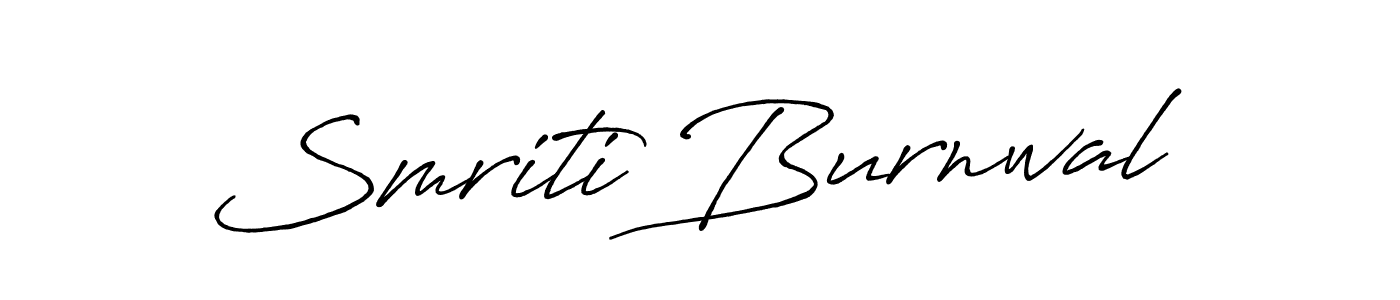 Design your own signature with our free online signature maker. With this signature software, you can create a handwritten (Antro_Vectra_Bolder) signature for name Smriti Burnwal. Smriti Burnwal signature style 7 images and pictures png