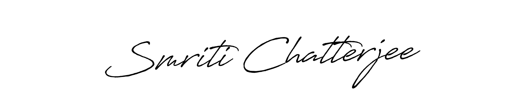 Make a beautiful signature design for name Smriti Chatterjee. With this signature (Antro_Vectra_Bolder) style, you can create a handwritten signature for free. Smriti Chatterjee signature style 7 images and pictures png