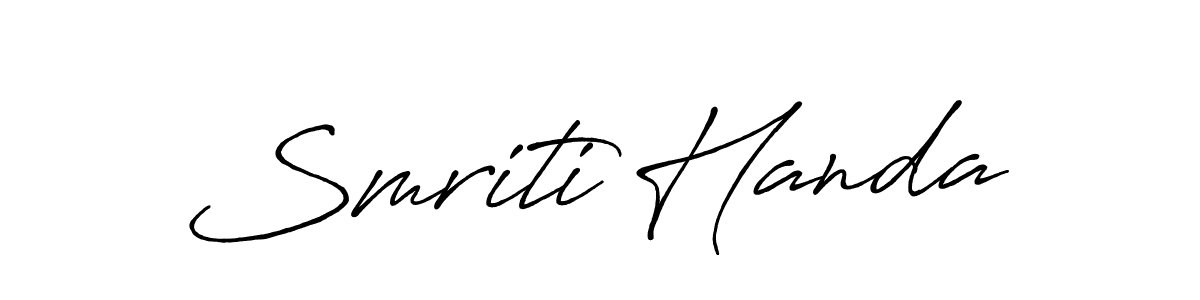 It looks lik you need a new signature style for name Smriti Handa. Design unique handwritten (Antro_Vectra_Bolder) signature with our free signature maker in just a few clicks. Smriti Handa signature style 7 images and pictures png