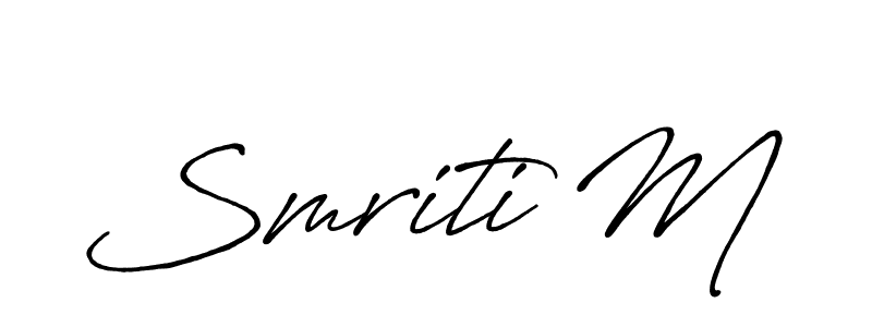 Once you've used our free online signature maker to create your best signature Antro_Vectra_Bolder style, it's time to enjoy all of the benefits that Smriti M name signing documents. Smriti M signature style 7 images and pictures png