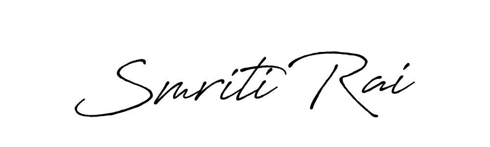 Make a beautiful signature design for name Smriti Rai. Use this online signature maker to create a handwritten signature for free. Smriti Rai signature style 7 images and pictures png