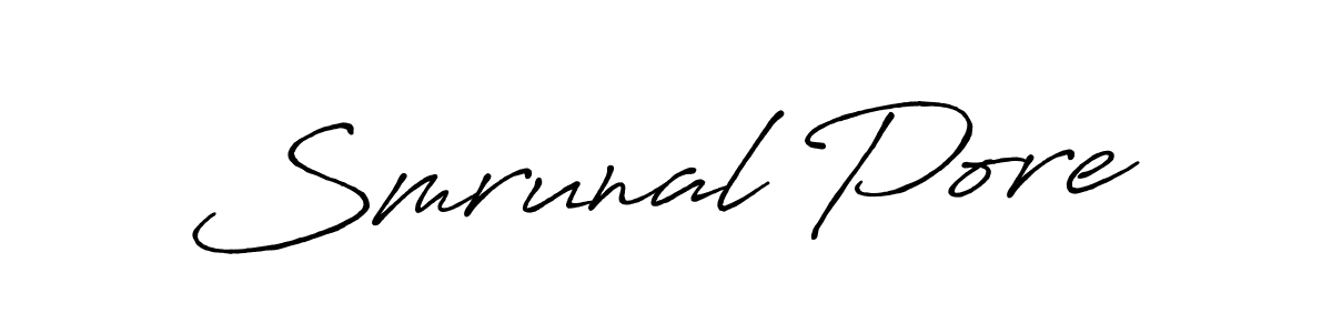 Also You can easily find your signature by using the search form. We will create Smrunal Pore name handwritten signature images for you free of cost using Antro_Vectra_Bolder sign style. Smrunal Pore signature style 7 images and pictures png