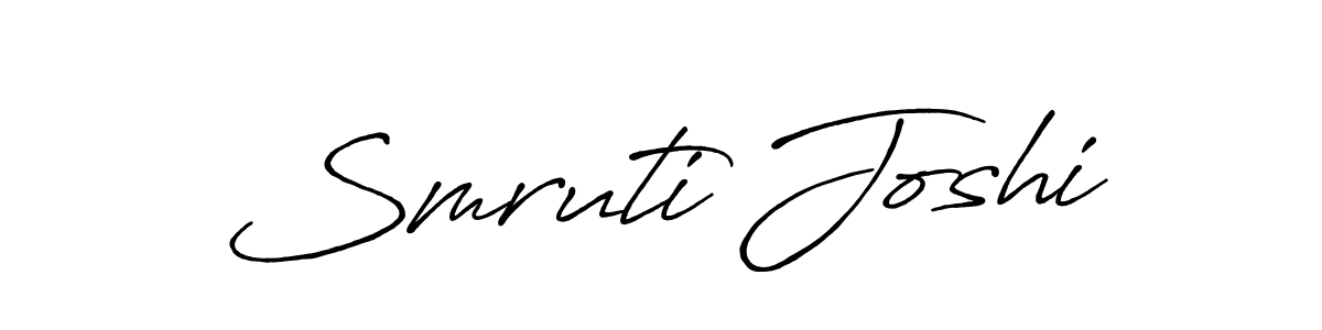 It looks lik you need a new signature style for name Smruti Joshi. Design unique handwritten (Antro_Vectra_Bolder) signature with our free signature maker in just a few clicks. Smruti Joshi signature style 7 images and pictures png