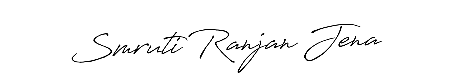 How to make Smruti Ranjan Jena name signature. Use Antro_Vectra_Bolder style for creating short signs online. This is the latest handwritten sign. Smruti Ranjan Jena signature style 7 images and pictures png