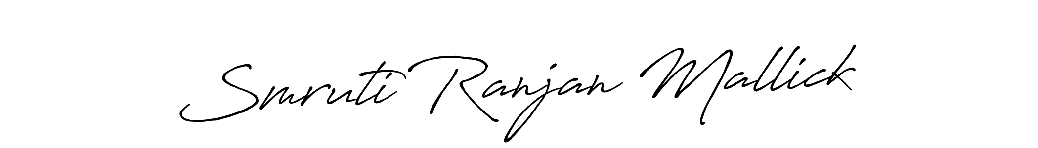 Create a beautiful signature design for name Smruti Ranjan Mallick. With this signature (Antro_Vectra_Bolder) fonts, you can make a handwritten signature for free. Smruti Ranjan Mallick signature style 7 images and pictures png