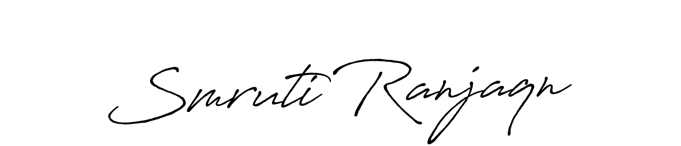 How to make Smruti Ranjaqn name signature. Use Antro_Vectra_Bolder style for creating short signs online. This is the latest handwritten sign. Smruti Ranjaqn signature style 7 images and pictures png