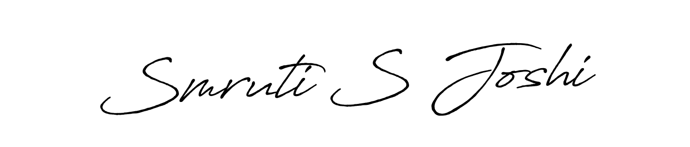 Make a short Smruti S Joshi signature style. Manage your documents anywhere anytime using Antro_Vectra_Bolder. Create and add eSignatures, submit forms, share and send files easily. Smruti S Joshi signature style 7 images and pictures png