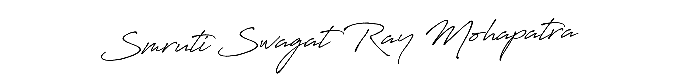 Make a beautiful signature design for name Smruti Swagat Ray Mohapatra. With this signature (Antro_Vectra_Bolder) style, you can create a handwritten signature for free. Smruti Swagat Ray Mohapatra signature style 7 images and pictures png