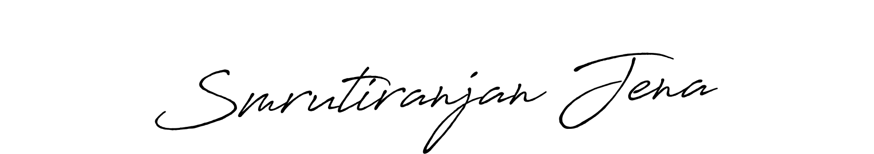 Create a beautiful signature design for name Smrutiranjan Jena. With this signature (Antro_Vectra_Bolder) fonts, you can make a handwritten signature for free. Smrutiranjan Jena signature style 7 images and pictures png