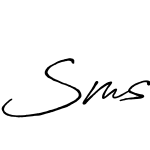 Make a beautiful signature design for name Sms. With this signature (Antro_Vectra_Bolder) style, you can create a handwritten signature for free. Sms signature style 7 images and pictures png