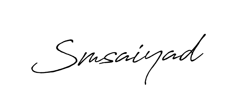 Make a beautiful signature design for name Smsaiyad. With this signature (Antro_Vectra_Bolder) style, you can create a handwritten signature for free. Smsaiyad signature style 7 images and pictures png