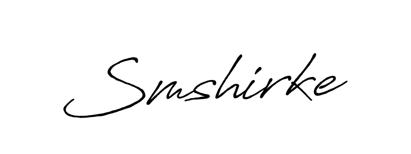 Use a signature maker to create a handwritten signature online. With this signature software, you can design (Antro_Vectra_Bolder) your own signature for name Smshirke. Smshirke signature style 7 images and pictures png