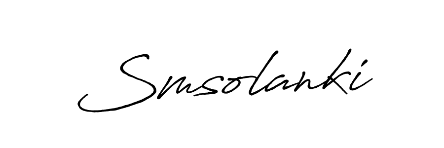 Also we have Smsolanki name is the best signature style. Create professional handwritten signature collection using Antro_Vectra_Bolder autograph style. Smsolanki signature style 7 images and pictures png
