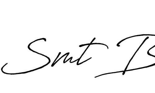 How to make Smt B name signature. Use Antro_Vectra_Bolder style for creating short signs online. This is the latest handwritten sign. Smt B signature style 7 images and pictures png