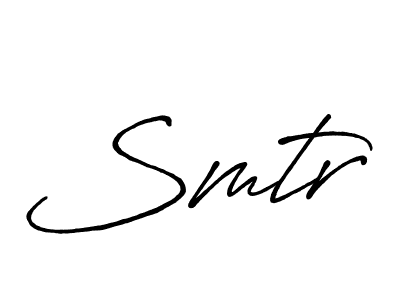 Make a beautiful signature design for name Smtr. With this signature (Antro_Vectra_Bolder) style, you can create a handwritten signature for free. Smtr signature style 7 images and pictures png