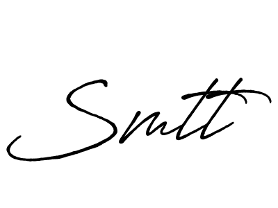 How to make Smtt signature? Antro_Vectra_Bolder is a professional autograph style. Create handwritten signature for Smtt name. Smtt signature style 7 images and pictures png