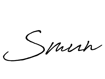 How to make Smun name signature. Use Antro_Vectra_Bolder style for creating short signs online. This is the latest handwritten sign. Smun signature style 7 images and pictures png