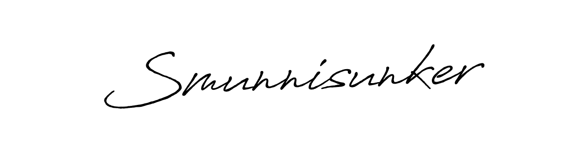 Once you've used our free online signature maker to create your best signature Antro_Vectra_Bolder style, it's time to enjoy all of the benefits that Smunnisunker name signing documents. Smunnisunker signature style 7 images and pictures png