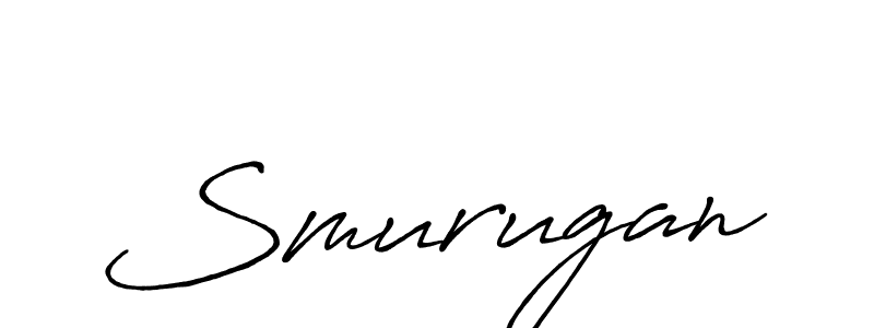 Use a signature maker to create a handwritten signature online. With this signature software, you can design (Antro_Vectra_Bolder) your own signature for name Smurugan. Smurugan signature style 7 images and pictures png