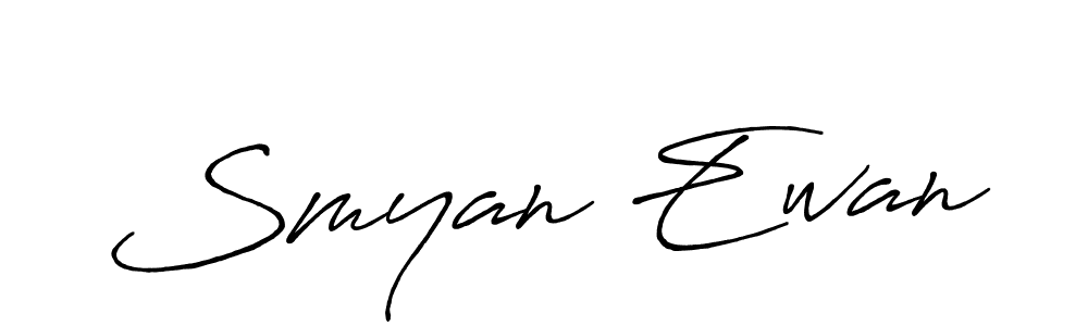 Smyan Ewan stylish signature style. Best Handwritten Sign (Antro_Vectra_Bolder) for my name. Handwritten Signature Collection Ideas for my name Smyan Ewan. Smyan Ewan signature style 7 images and pictures png