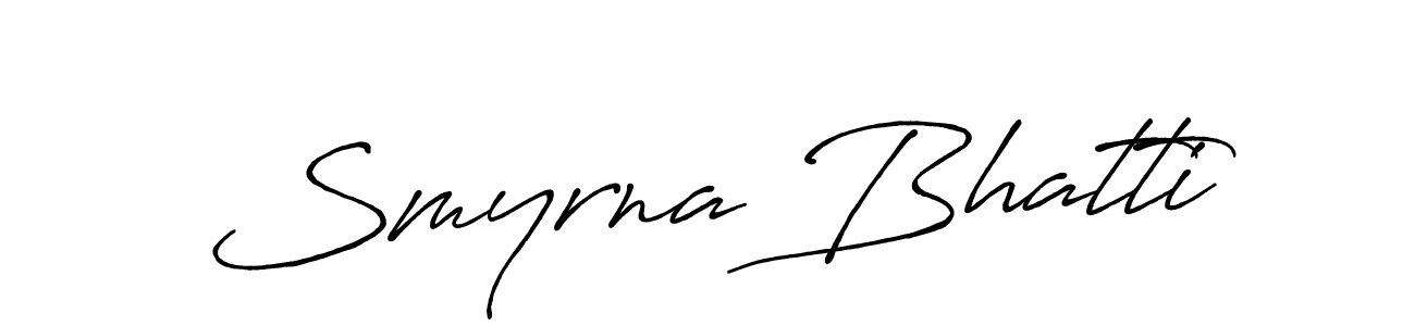 See photos of Smyrna Bhatti official signature by Spectra . Check more albums & portfolios. Read reviews & check more about Antro_Vectra_Bolder font. Smyrna Bhatti signature style 7 images and pictures png