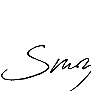 Make a beautiful signature design for name Smz. Use this online signature maker to create a handwritten signature for free. Smz signature style 7 images and pictures png