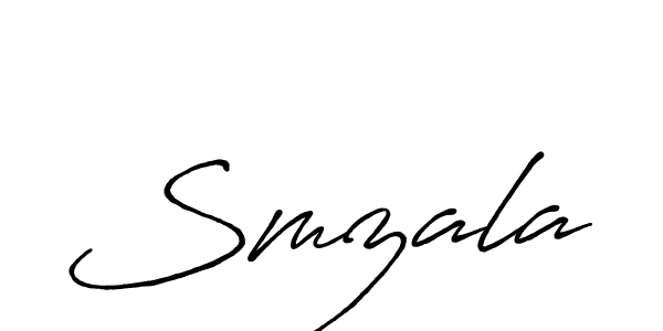 Smzala stylish signature style. Best Handwritten Sign (Antro_Vectra_Bolder) for my name. Handwritten Signature Collection Ideas for my name Smzala. Smzala signature style 7 images and pictures png