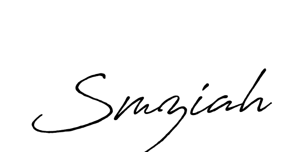 Smziah stylish signature style. Best Handwritten Sign (Antro_Vectra_Bolder) for my name. Handwritten Signature Collection Ideas for my name Smziah. Smziah signature style 7 images and pictures png
