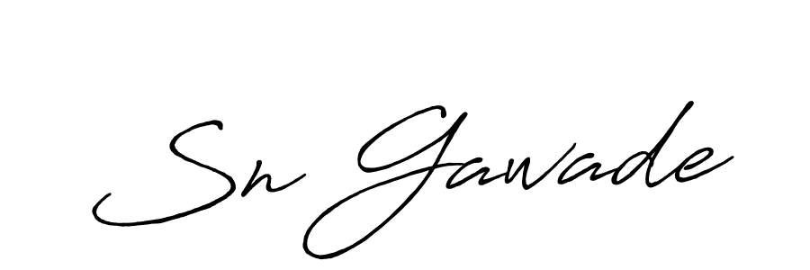 Create a beautiful signature design for name Sn Gawade. With this signature (Antro_Vectra_Bolder) fonts, you can make a handwritten signature for free. Sn Gawade signature style 7 images and pictures png