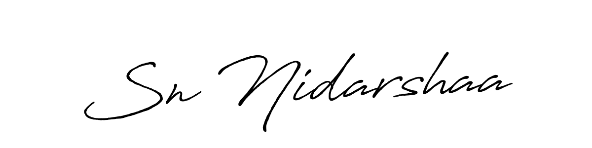 Use a signature maker to create a handwritten signature online. With this signature software, you can design (Antro_Vectra_Bolder) your own signature for name Sn Nidarshaa. Sn Nidarshaa signature style 7 images and pictures png