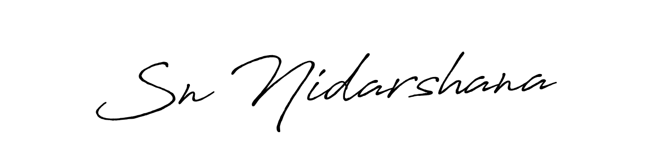 if you are searching for the best signature style for your name Sn Nidarshana. so please give up your signature search. here we have designed multiple signature styles  using Antro_Vectra_Bolder. Sn Nidarshana signature style 7 images and pictures png