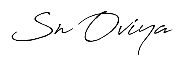 Express your personality with a custom Sn Oviya signature crafted with Antro_Vectra_Bolder typography. Free transparent PNG download available. Sn Oviya signature style 7 images and pictures png