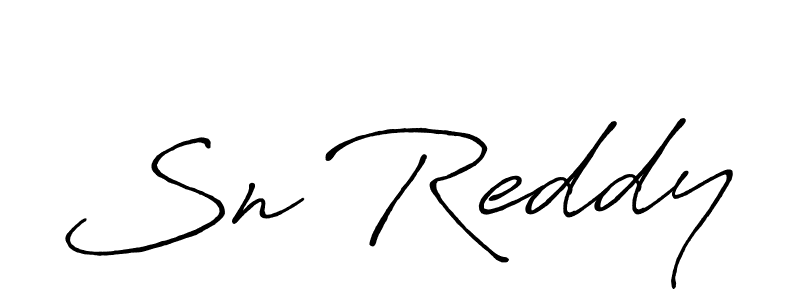 Sn Reddy stylish signature style. Best Handwritten Sign (Antro_Vectra_Bolder) for my name. Handwritten Signature Collection Ideas for my name Sn Reddy. Sn Reddy signature style 7 images and pictures png