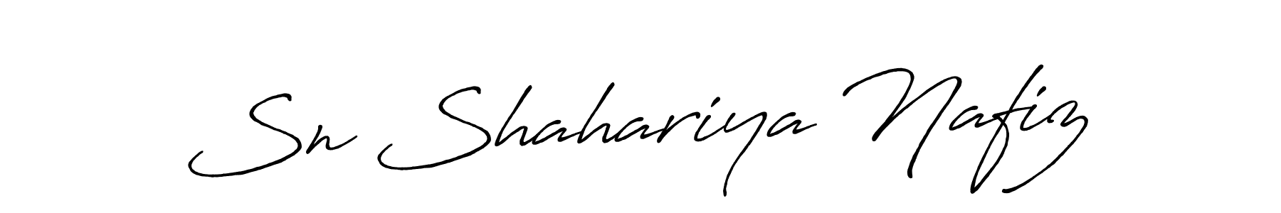 Similarly Antro_Vectra_Bolder is the best handwritten signature design. Signature creator online .You can use it as an online autograph creator for name Sn Shahariya Nafiz. Sn Shahariya Nafiz signature style 7 images and pictures png