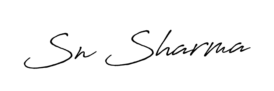 Use a signature maker to create a handwritten signature online. With this signature software, you can design (Antro_Vectra_Bolder) your own signature for name Sn Sharma. Sn Sharma signature style 7 images and pictures png