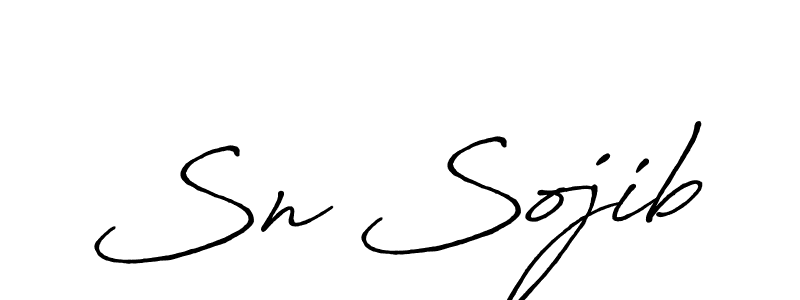 Sn Sojib stylish signature style. Best Handwritten Sign (Antro_Vectra_Bolder) for my name. Handwritten Signature Collection Ideas for my name Sn Sojib. Sn Sojib signature style 7 images and pictures png