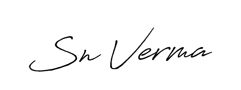 It looks lik you need a new signature style for name Sn Verma. Design unique handwritten (Antro_Vectra_Bolder) signature with our free signature maker in just a few clicks. Sn Verma signature style 7 images and pictures png