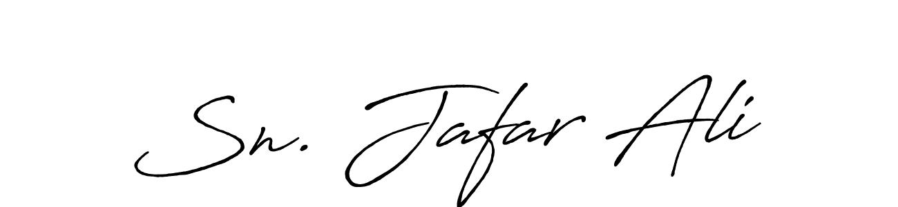 How to make Sn. Jafar Ali name signature. Use Antro_Vectra_Bolder style for creating short signs online. This is the latest handwritten sign. Sn. Jafar Ali signature style 7 images and pictures png