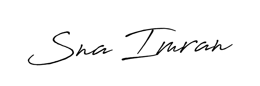 The best way (Antro_Vectra_Bolder) to make a short signature is to pick only two or three words in your name. The name Sna Imran include a total of six letters. For converting this name. Sna Imran signature style 7 images and pictures png