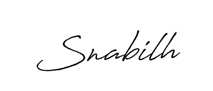 Snabilh stylish signature style. Best Handwritten Sign (Antro_Vectra_Bolder) for my name. Handwritten Signature Collection Ideas for my name Snabilh. Snabilh signature style 7 images and pictures png