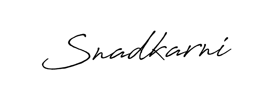 Snadkarni stylish signature style. Best Handwritten Sign (Antro_Vectra_Bolder) for my name. Handwritten Signature Collection Ideas for my name Snadkarni. Snadkarni signature style 7 images and pictures png