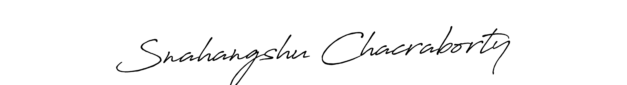 Create a beautiful signature design for name Snahangshu Chacraborty. With this signature (Antro_Vectra_Bolder) fonts, you can make a handwritten signature for free. Snahangshu Chacraborty signature style 7 images and pictures png