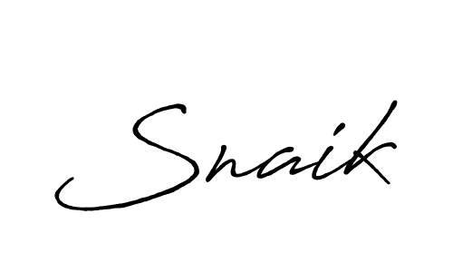 Design your own signature with our free online signature maker. With this signature software, you can create a handwritten (Antro_Vectra_Bolder) signature for name Snaik. Snaik signature style 7 images and pictures png