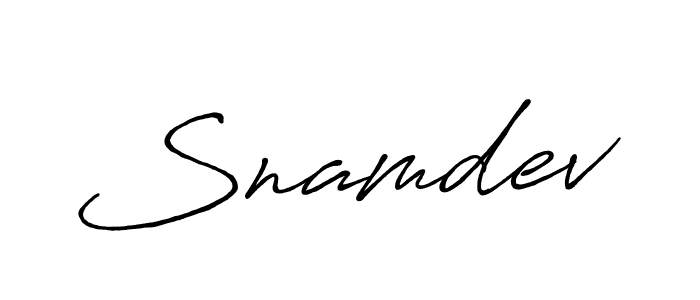 Design your own signature with our free online signature maker. With this signature software, you can create a handwritten (Antro_Vectra_Bolder) signature for name Snamdev. Snamdev signature style 7 images and pictures png