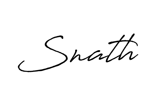 Snath stylish signature style. Best Handwritten Sign (Antro_Vectra_Bolder) for my name. Handwritten Signature Collection Ideas for my name Snath. Snath signature style 7 images and pictures png