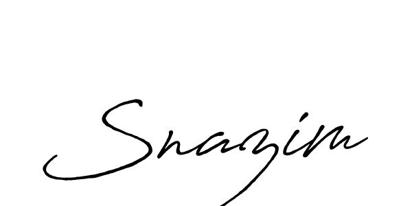 Similarly Antro_Vectra_Bolder is the best handwritten signature design. Signature creator online .You can use it as an online autograph creator for name Snazim. Snazim signature style 7 images and pictures png