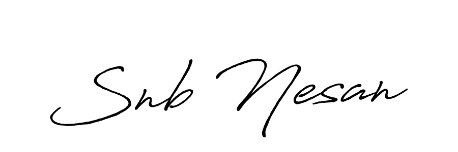 It looks lik you need a new signature style for name Snb Nesan. Design unique handwritten (Antro_Vectra_Bolder) signature with our free signature maker in just a few clicks. Snb Nesan signature style 7 images and pictures png